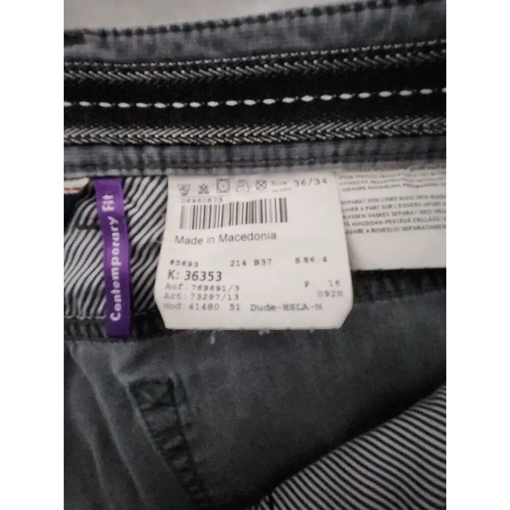 Hiltl Dude Men's Contemporary Fit Denim Straight Leg Jeans Gray Size 36/34 - Picture 8 of 12